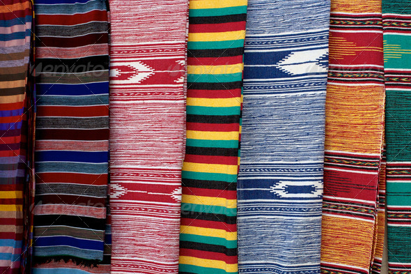 Moroccan fabrics - Stock Photo - Images