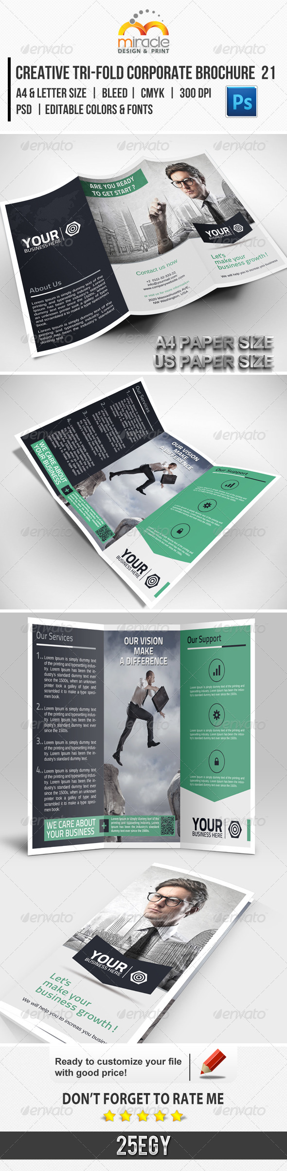 Creative Tri-Fold Corporate Brochure 21 - Corporate Brochures