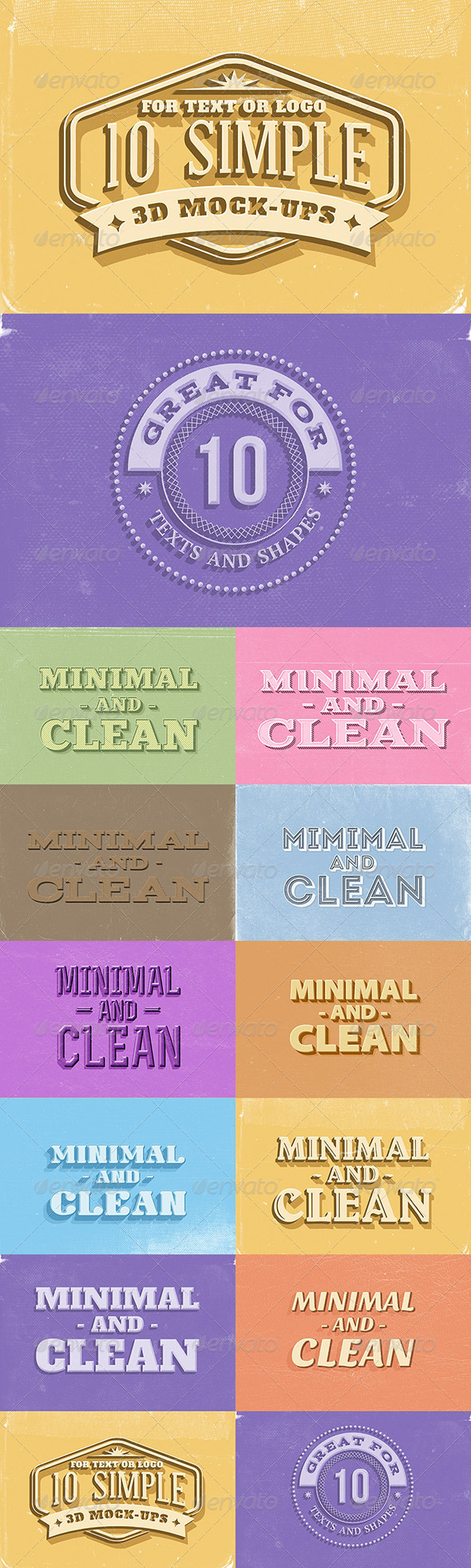 Simple 3D Text and Logo Effects - Logo Product Mock-Ups