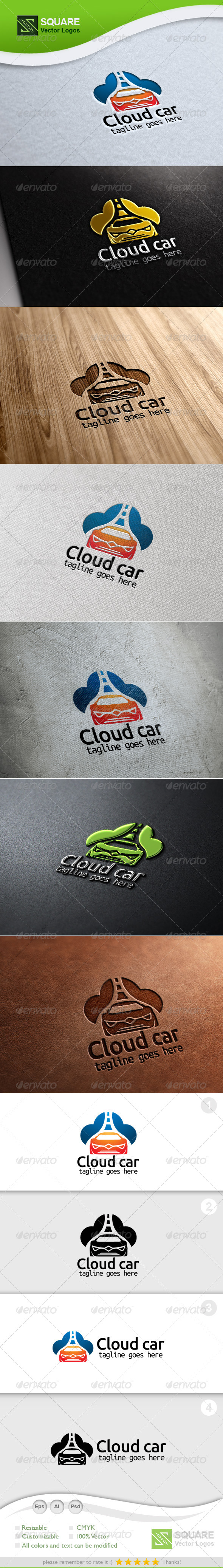 Cloud Car Vector Logo Template - Symbols Logo Templates