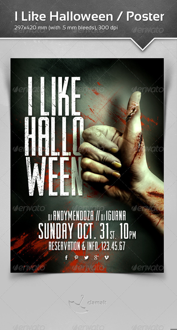 I Like Halloween Poster - Events Flyers