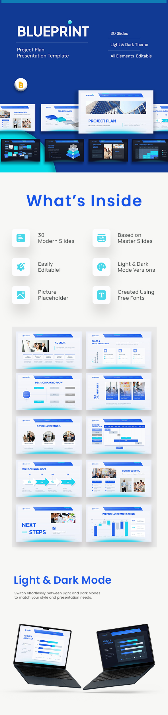 Blueprint - Project Plan Google Slides Template