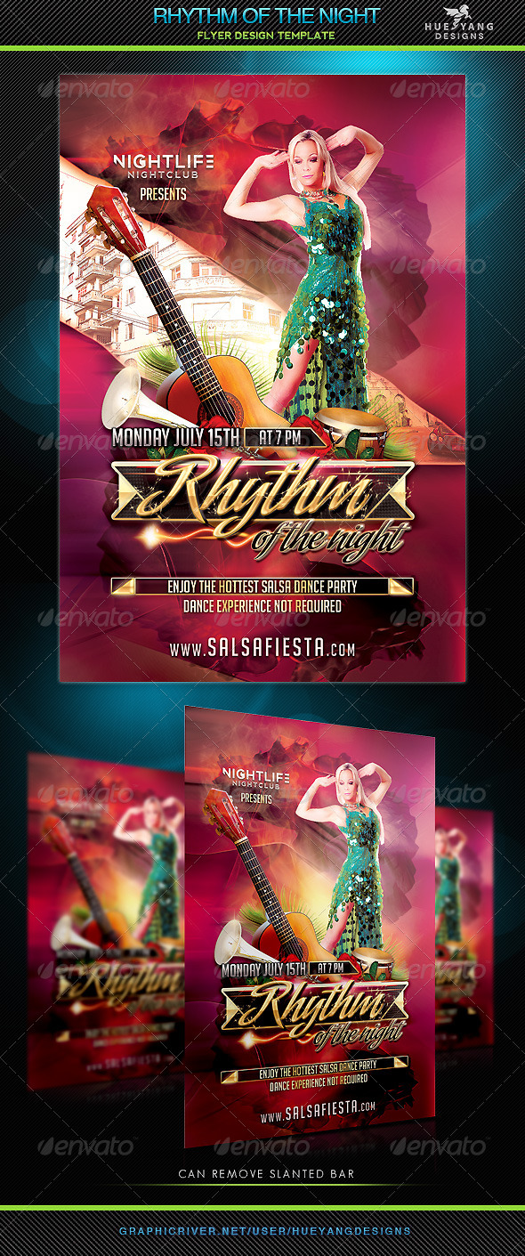 Rhythm Of The Night Flyer - Clubs & Parties Events