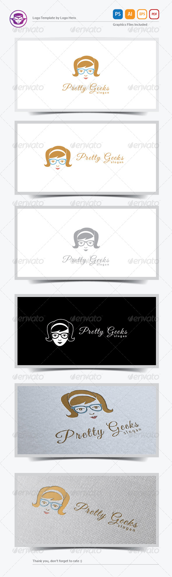 Pretty Geeks Logo Template - Humans Logo Templates