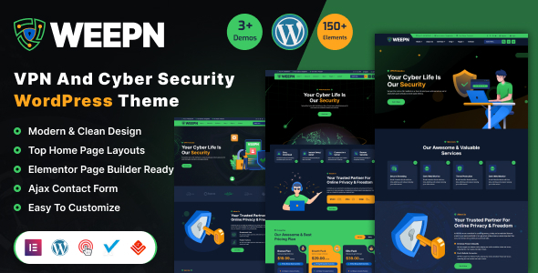 Weepn - VPN Technology & Cloud Service RTL WordPress Theme