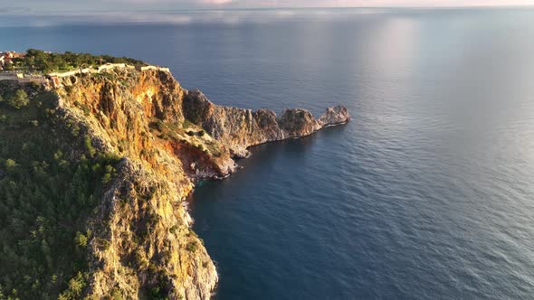 Alanya Castle Alanya Kalesi Aerial View 4K alt