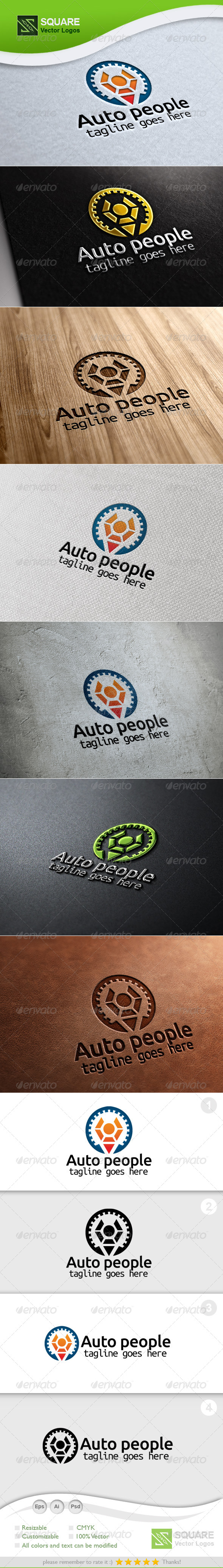 Gear, Human Vector Logo Template - Symbols Logo Templates