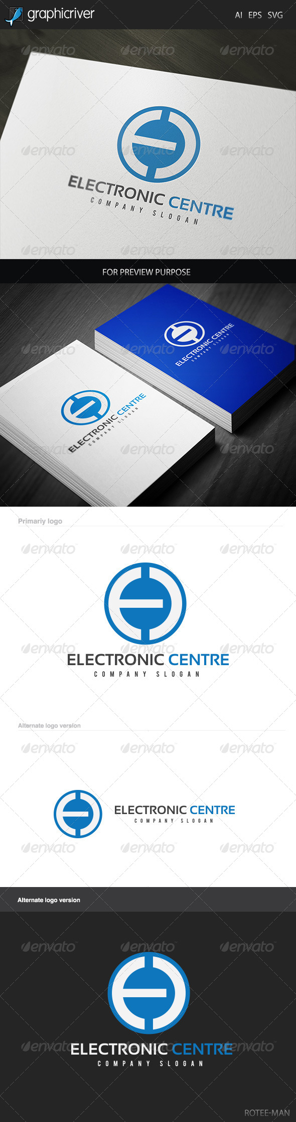 Electronic Centre Logo - Letters Logo Templates