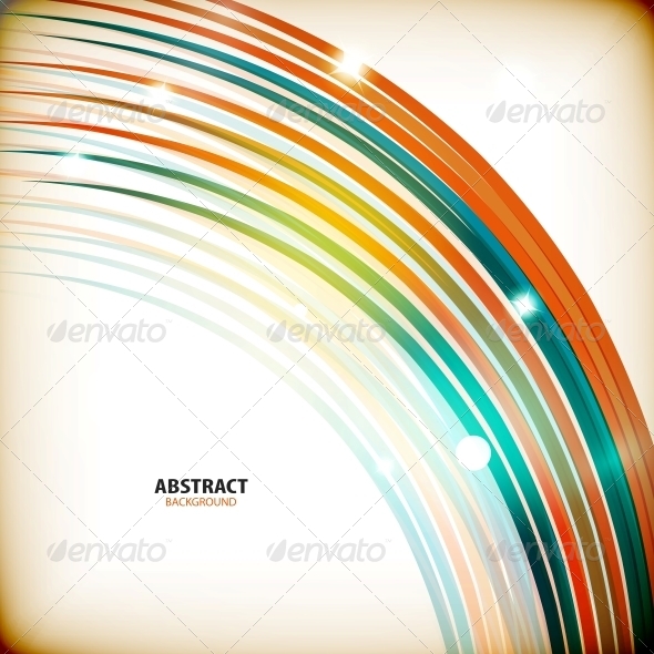 Colorful Swirl Lines Abstract Background - Abstract Conceptual