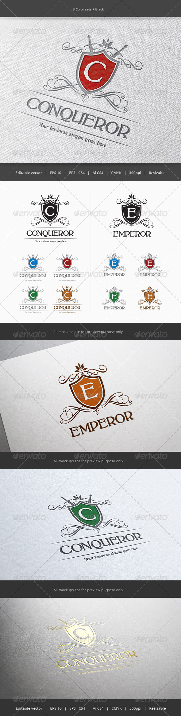 Conqueror Crest Logo - Crests Logo Templates