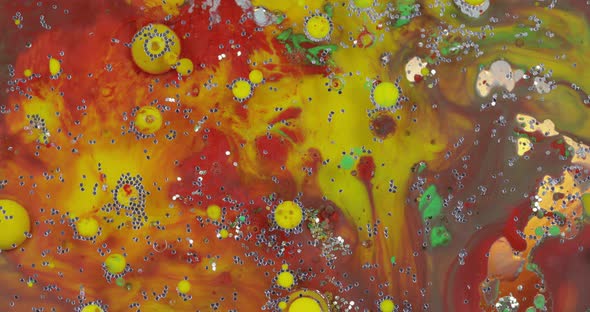 Abstract Psychedelic Background. Slow Movement of Ink in a Multicolored Liquid alt