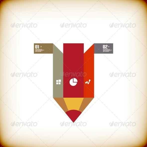 Pencil Modern Banner Design Template - Abstract Conceptual
