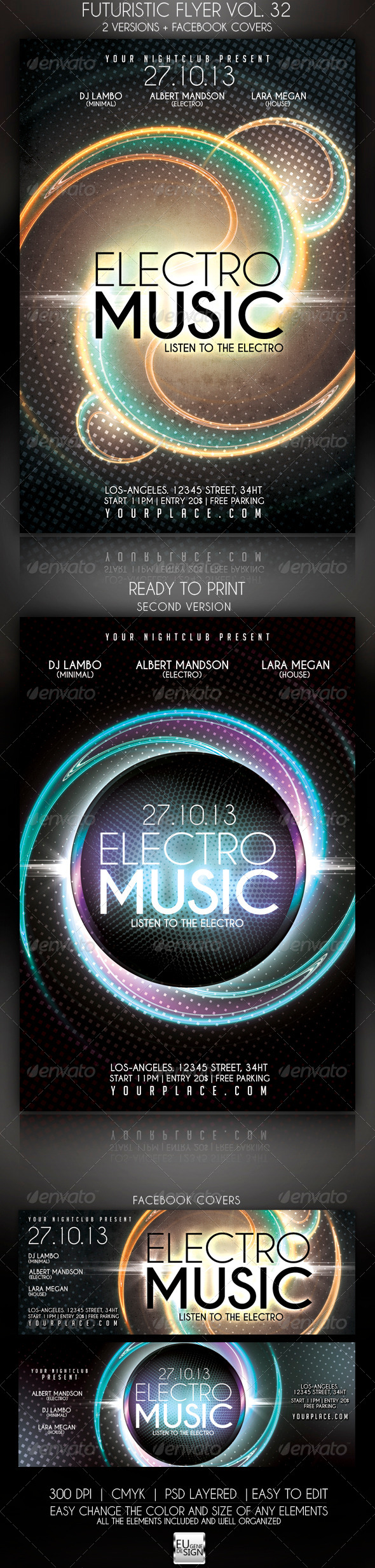 Futuristic Flyer Vol. 32 - Clubs & Parties Events