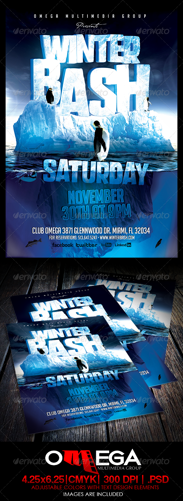 Winter Bash - Events Flyers