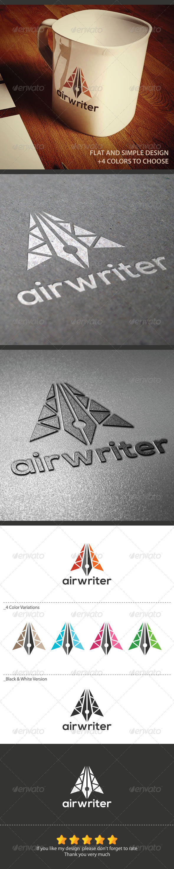 Airwriter Logo - Objects Logo Templates