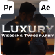 Luxury Wedding Typography &amp; Ornament Animations - VideoHive Item for Sale