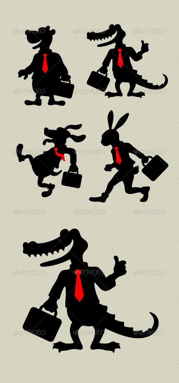 Animal Business Silhouettes - Concepts Business