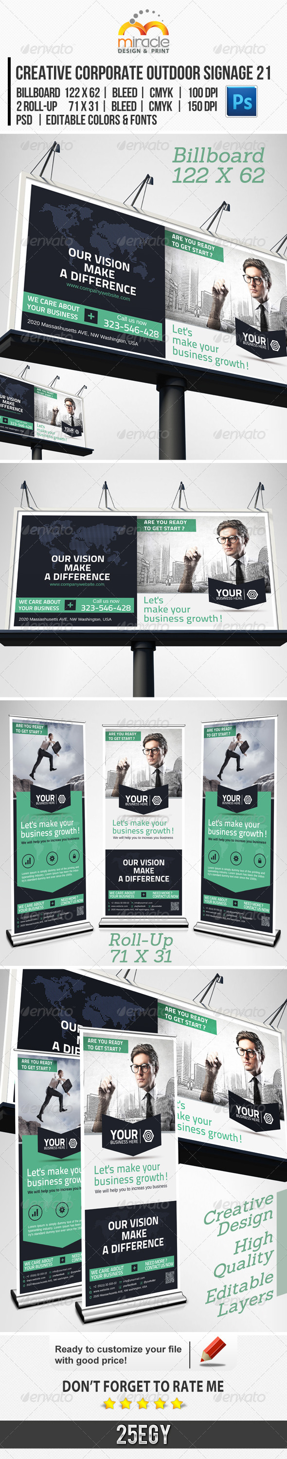 Creative Corporate Outdoor Signage 21 - Signage Print Templates
