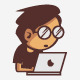 Geek Blogger Logo Template