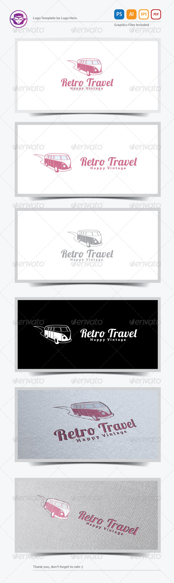 Retro Travel Logo Template - Objects Logo Templates
