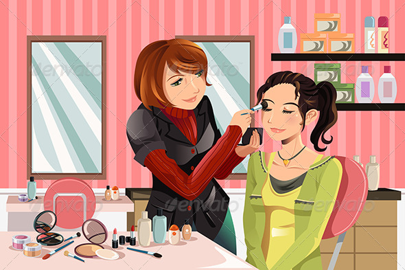 Makeup Artist at Work - People Characters