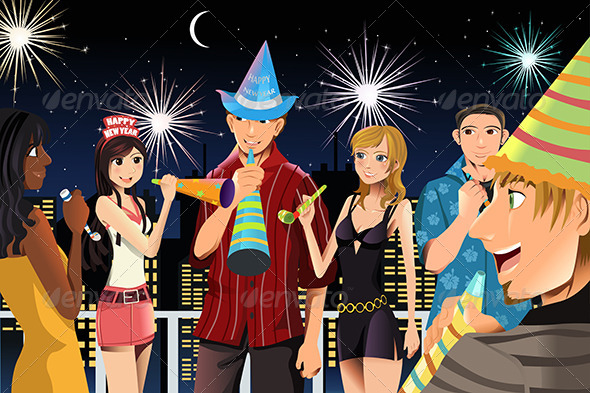 New Year Celebration Party - New Year Seasons/Holidays