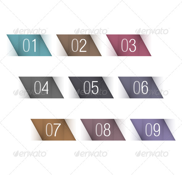Numbers - Web Elements Vectors