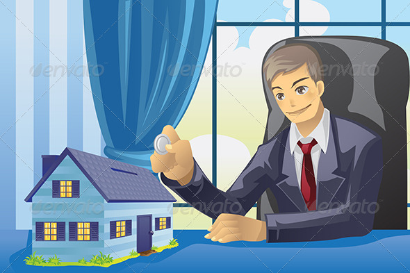 Businessman Saving Money - Business Conceptual