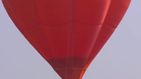 Hot Air Balloon Red Close Up