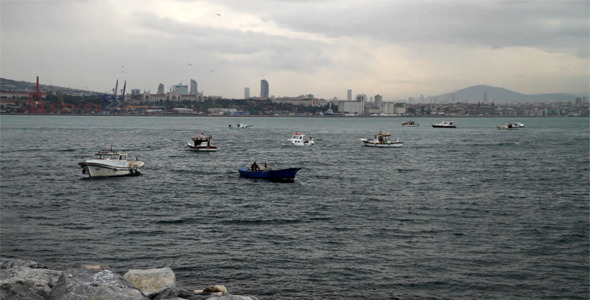 Fishing Boats in Bosphorus
