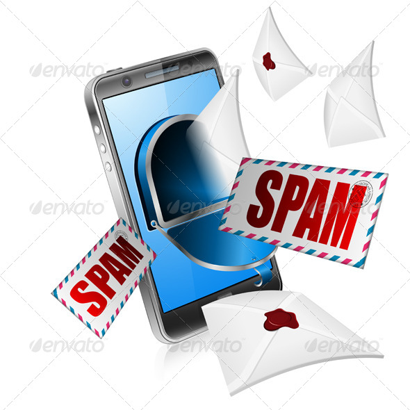 E-Mail with Spam Concept - Web Technology