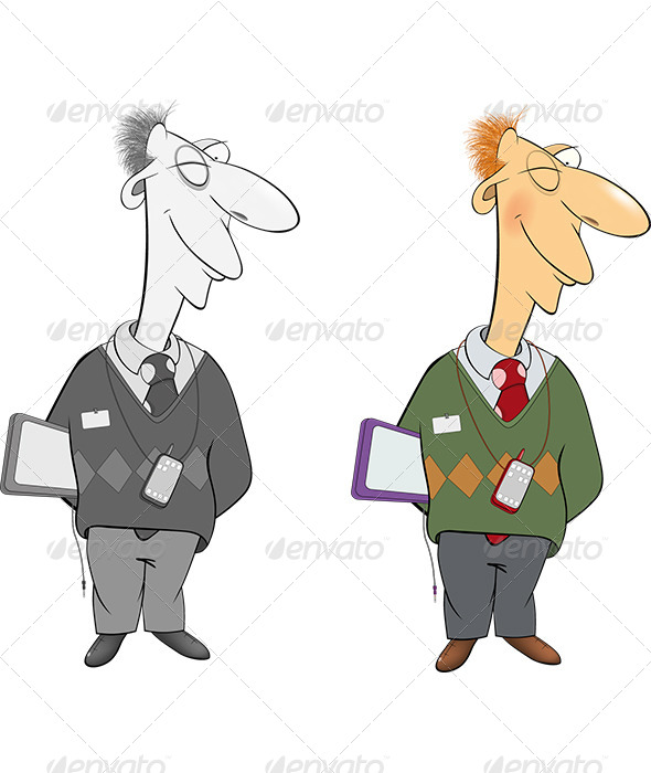 Sales Manager Cartoon - People Characters