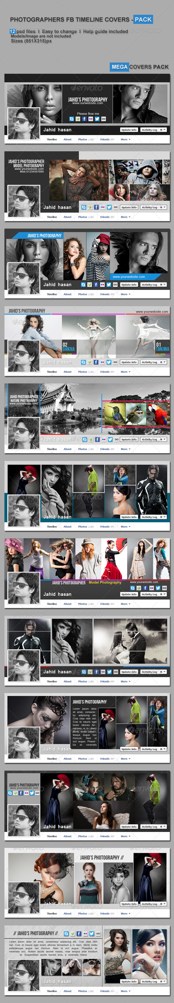 Photographers FB Timeline Covers - Pack - Facebook Timeline Covers Social Media