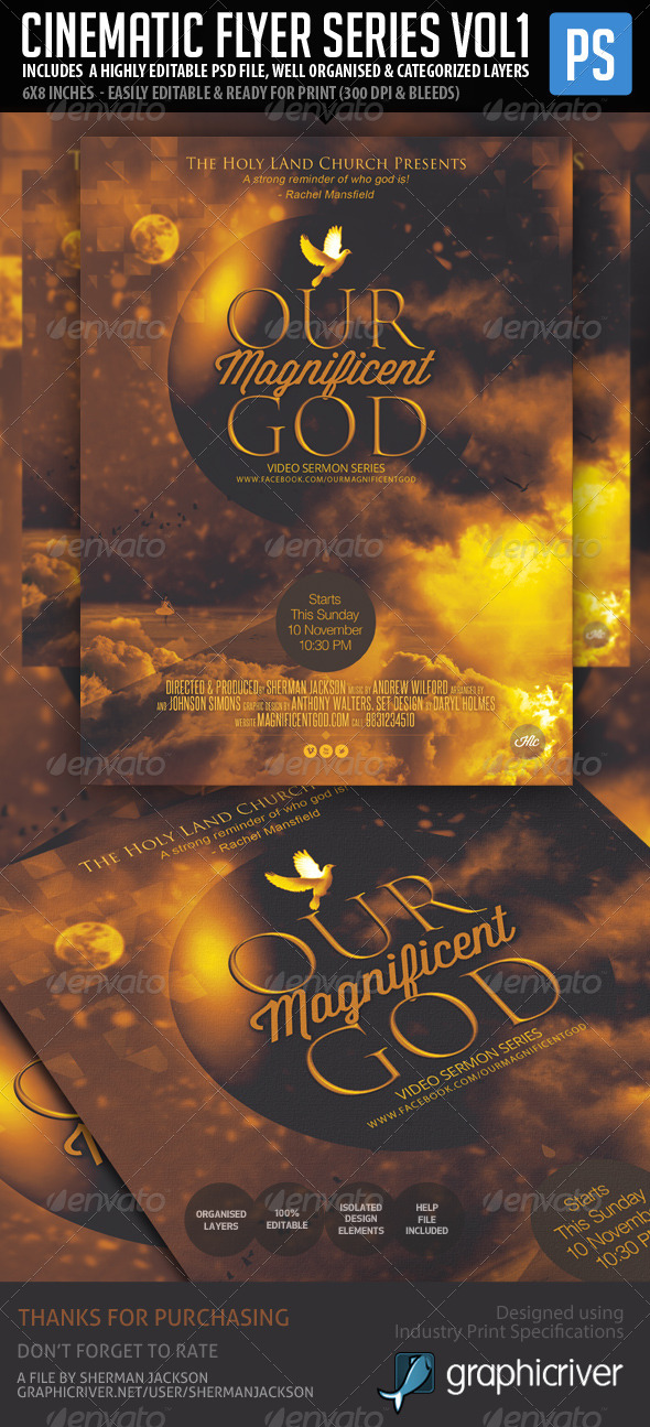 Cinematic Flyer Series - Vol. 1 - Church Flyers