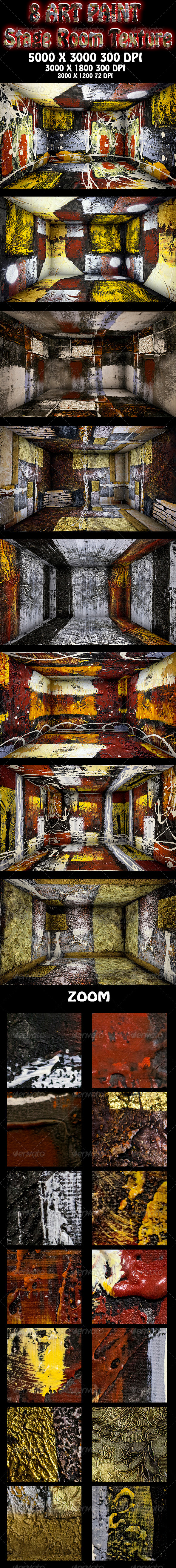8 Art Paint Room Stage - Abstract Backgrounds