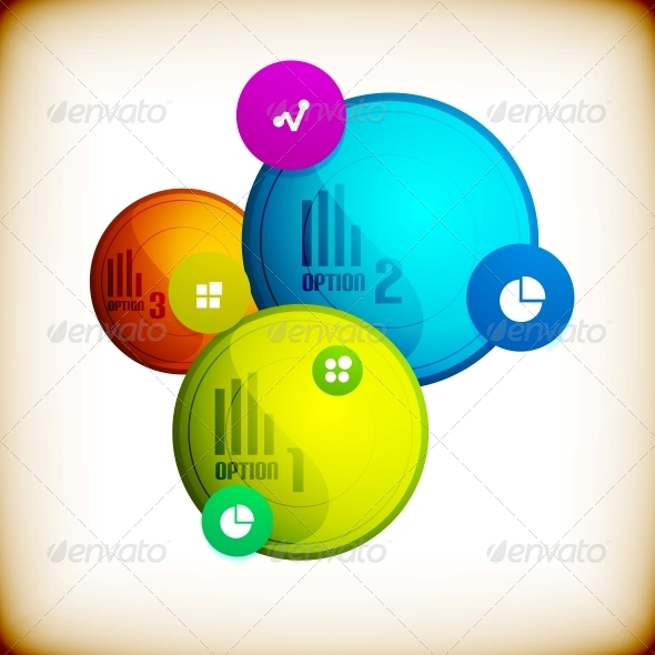 Abstract Circles Infographic Colorful Template - Abstract Conceptual
