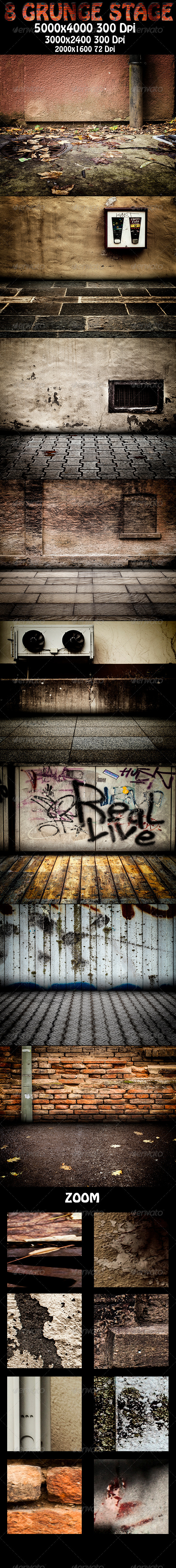 8 Grunge Stage - Urban Backgrounds