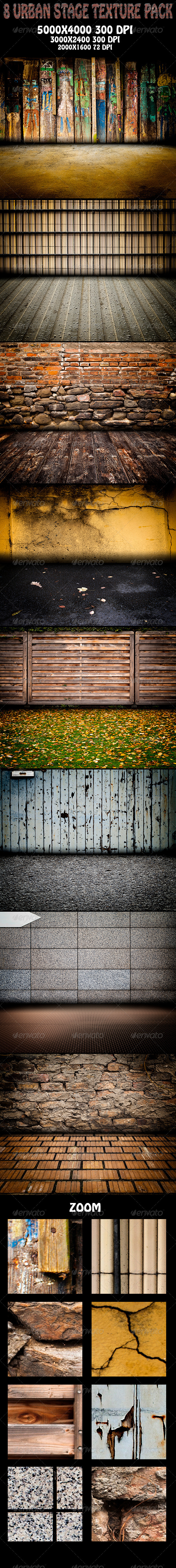 8 Urban Stage Texture pack - Urban Backgrounds