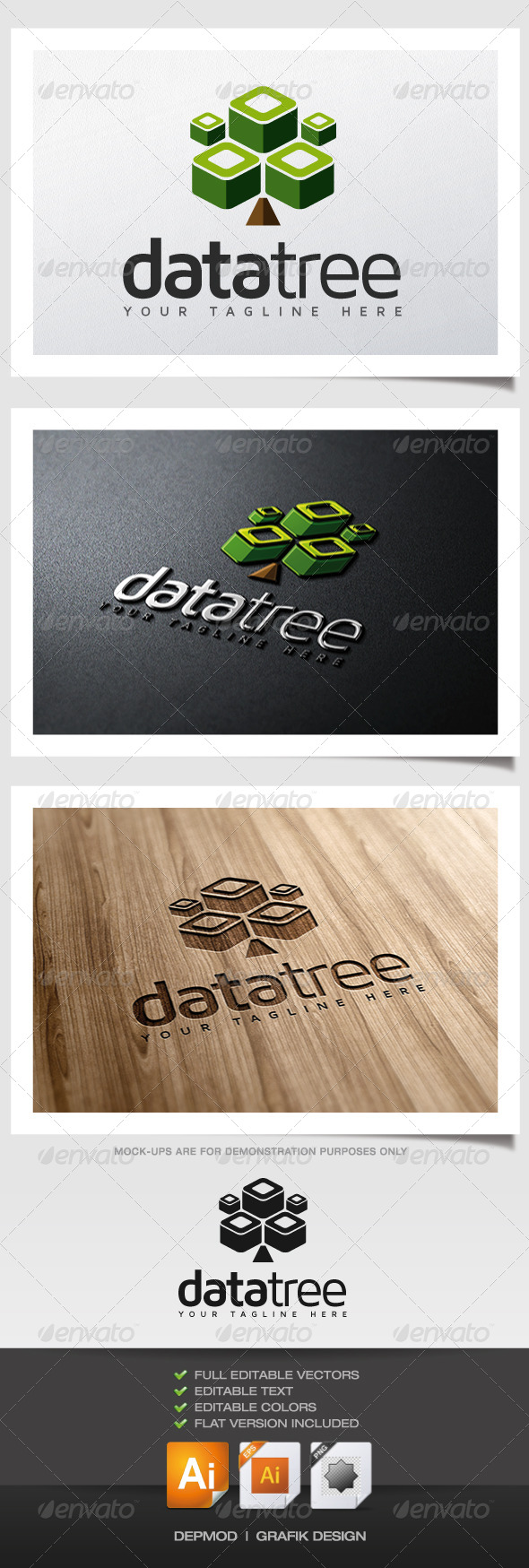Data Tree Logo - Symbols Logo Templates