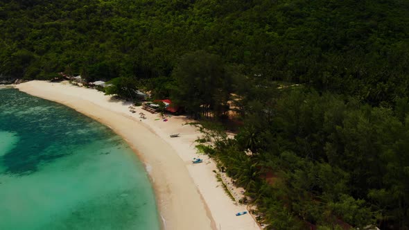 Aerial View of Beach on the Island alt
