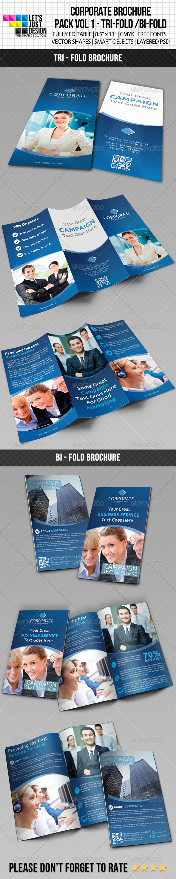 Corporate Brochure Pack Vol 1 - Brochures Print Templates