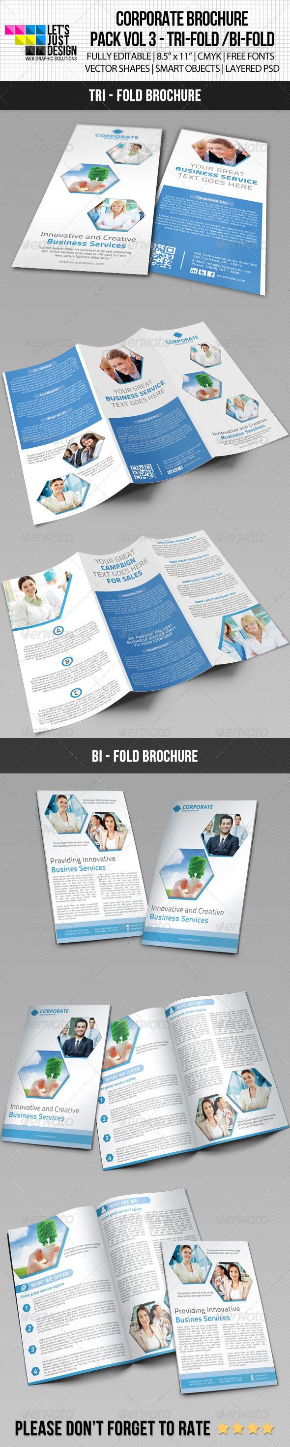 Corporate Brochure Pack Vol 3 - Brochures Print Templates