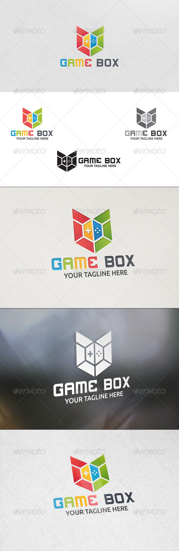 Game Box - Logo Template - Vector Abstract