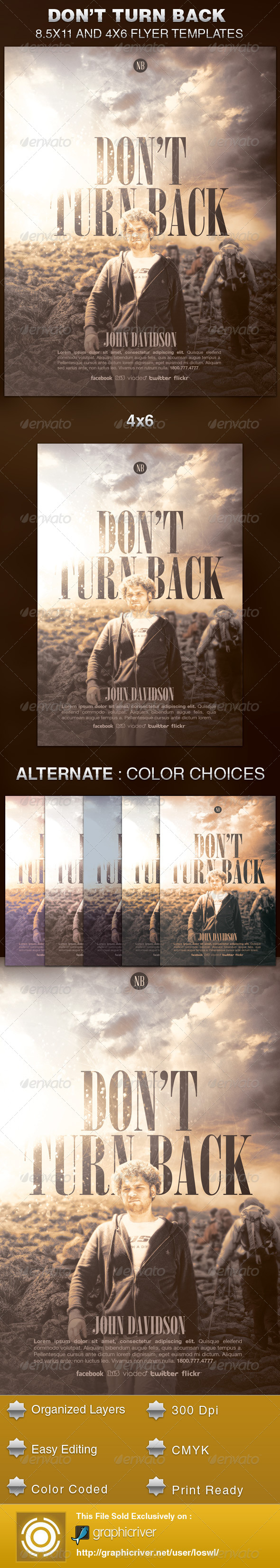 Don't Turn Back Church Flyer Template - Church Flyers