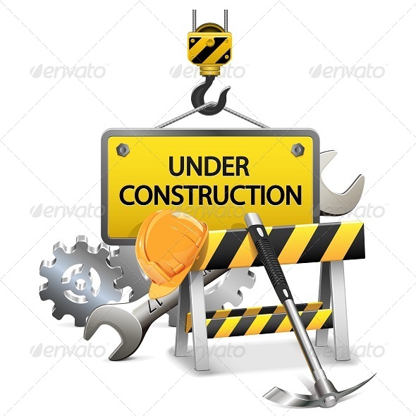 Vector Under Construction Concept with Frame - Industries Business