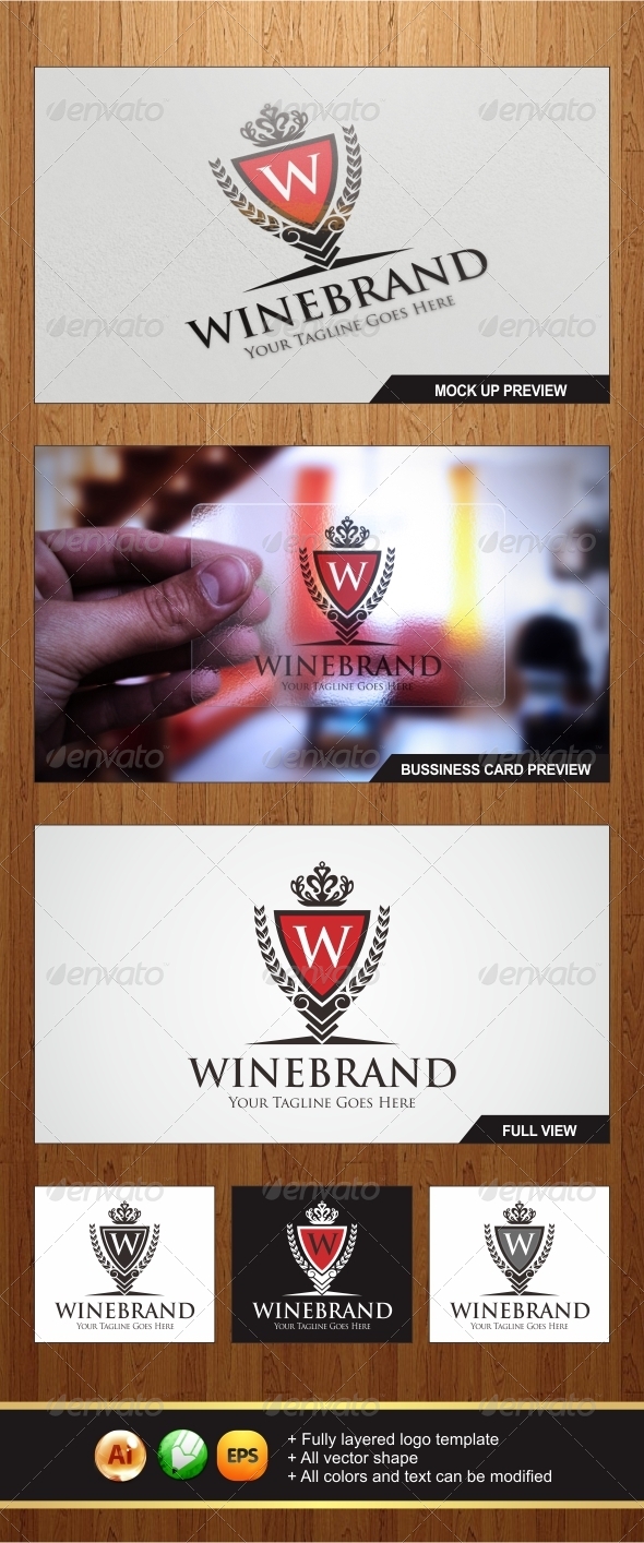 Wine Brand Logo - Symbols Logo Templates