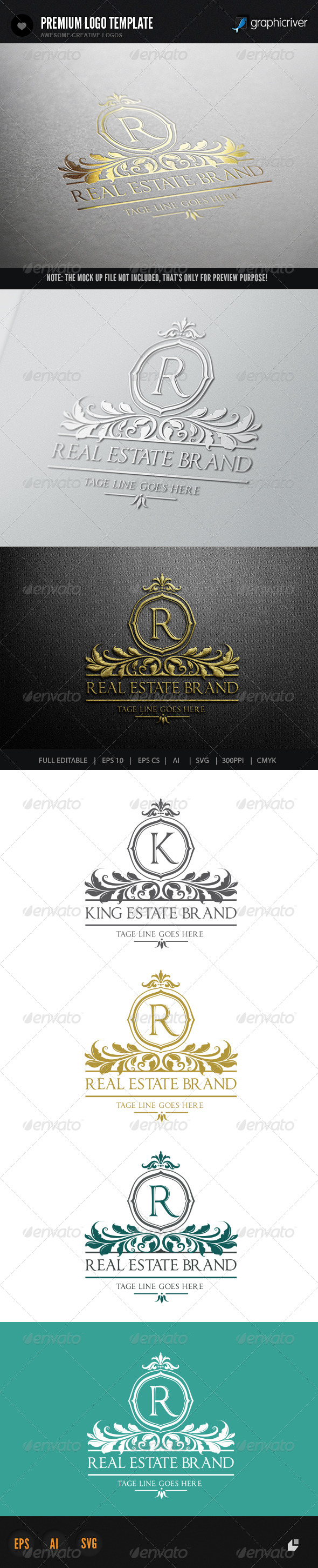 Real Estate Brand - Crests Logo Templates