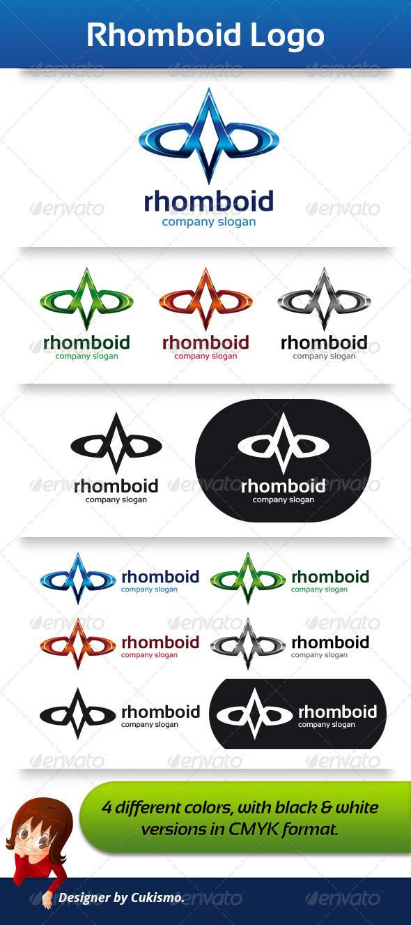 Rhomboid Logo Template - Abstract Logo Templates