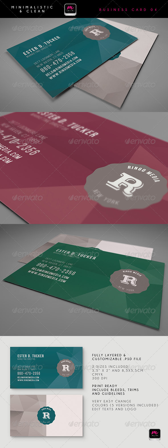Clean Business Card Template 05 - Creative Business Cards