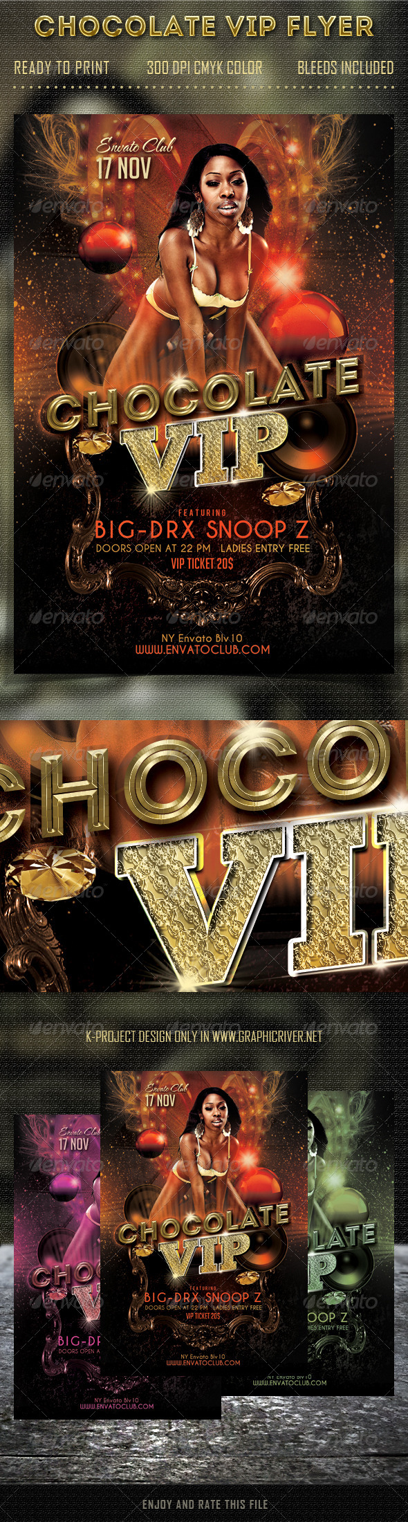 Chocolate VIP Party Flyer - Clubs & Parties Events
